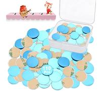 110 piastrine metalliche autoadesive per figure toniche, piastra rotonda in metallo da 15 x 0,3 mm, piastrine in acciaio inox, autoadesive con base adesiva, decora la cameretta dei bambini con figure