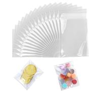 110 sacchetti di cellophane trasparenti richiudibili, piccoli sacchetti autoadesivi per caramelle, gioielli, regali e forcine per capelli (6 x 10 cm/2,4 x 3,9 in)