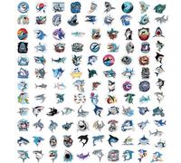 110 Squali Con Graffiti di Cartoni Animati, Adesivi Impermeabili Per Bambini - Decorazione Per Quaderni, Cartoline e Altri