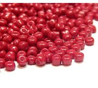 1100 perline in vetro da 4 mm, 6/0, perline pony trasparenti, mini perline per bambini, colore: bordeaux opaco
