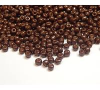 1100 perline in vetro da 4 mm, 6/0, perline pony trasparenti, mini perline rotonde (marrone opaco)