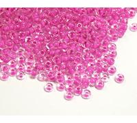 1100 perline rotonde in vetro da 4 mm, 6/0, perline pony, rotonde, per semi (colore rosa interno)