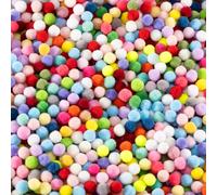 1100 pezzi mini pompon colorati, pompon colorati da 10 mm per il crafting, pompon per il crafting per bambini, pompon colorati per decorazioni artigianali creative fai da te a Pasqua