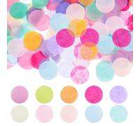 11000 coriandoli grandi, 10 colori multicolori, coriandoli rotondi, 2,5 cm, colorati per decorare la tavola, matrimoni, feste, 100 g
