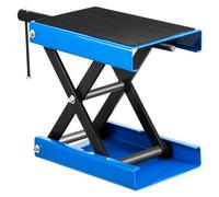 1100LBS Sollevatore for moto Supporto for martinetto a forbice centrale for coperto con cuscinetto in gomma antiscivolo Regola gli strumenti di altezza 190-330mm Funzionamento Fluido Efficiente(Blue)