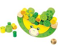 11058 "Ranocchia equilibrista" small foot in legno, gioco educativo, giocattolo per la motricità e gioco di bilanciamento in uno, da 3 anni in poi