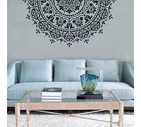 110cm Huge Giant Mandala Indian Arabic Ethnic Round Stencil Stencil Per Pareti Grande Decorazione Modelli Di Piastrelle Pittura Pittura Grande Pavimento Modello Di Mobili Modello Mandala