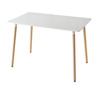 110cm Tavolo da Pranzo Rettangolare, Tavolo Da Cucina Moderno in Legno di Bianca