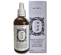 110ml, golddice 3H 2V 2P SKIN BOOSTER, Siero Concentrato con Acido Ialuronico a 3 PM, Vitamina C, B5 e 2 Peptidi per Antirughe Idratazione profonda Elasticità Sbiancante Antiossidante CONF. XXL 110ml