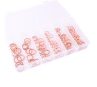110Pcs 1/4"-5/8" olio motore scarico guarnizioni anello rame rondella piatta set