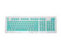 110Pcs tastiera Keycaps Fos Step Oem Height buono Typing Feel KeycapsCyan | Two Colors Injection tastiera Keycaps,Abs,Oem Height,Color Lasting,Facile da sostituire,Compatibilità 110Pcs
