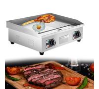 110V 3000W Flat Top Grill Electric Grill with Adjustable Thermostatic Control, Stainless Steel Restaurant Grill for Kitchen, Commercial Electric Heating Surface Frying Pan