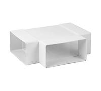 110x55 mm Raccordo a T per Canale Rettangolare - Adattatore, Connettore per condotte in plastica