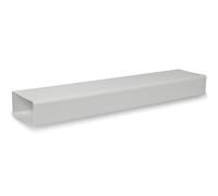 110x55mm / 11 x 5,5 cm canale piatto rettangolare in plastica - 100 cm di lunghezza - connessione - sistema di ventilazione, riscaldamento, raffreddamento - elemento per spazio limitato.