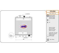 111.014 AHE Radiatore, Raffreddamento motore per HONDA