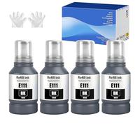 111 Inchiostro Compatibile per C13T03M140 Cartucce d'inchiostro Nero per ET-M1100 ET-M1120 ET-M1140 ET-M1170 ET-M1180 ET-M2120 ET-M2140 ET-M2170 ET-M3140 ET-M3170 ETM3180 (4 Colores Negro x 4)