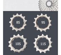 1113T 811 Velocità Ruota Libera Cassetta Della Bicicletta Ingranaggio per 8/9/10/11 Velocità Bicicletta Costruzione in Acciaio con Design a Denti Larghi per Migliori Prestazioni di Caduta (9S-11T)