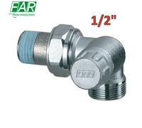 1116 - Detentore 1/2'' ad angolo doppia squadra SX attacco rame - FAR