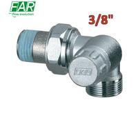 1116 - Detentore 3/8'' ad angolo doppia squadra SX attacco rame - FAR