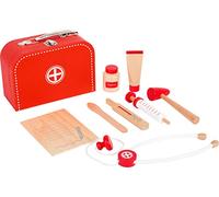 small foot 11183 Play set "doctor's case" made of wood, incl. syringe, stethosco