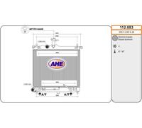 112.083 AHE Radiatore, Raffreddamento motore per HYUNDAI