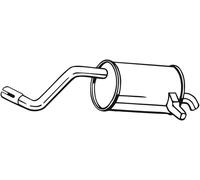 112 CV SILENZIATORE POSTERIORE PER RENAULT Modus/Grand Modus F/JP0 1.6 KW 82 CV