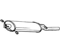 112 CV SILENZIATORE POSTERIORE PER VW Golf I Cabriolet 155 1.8 KW 82 CV 112