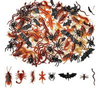 112 Pezzi Replica di Insetti Realistici Scarafaggi Finti e Serpente Finto | Modelli Dettagliati con Gechi Millepiedi Scorpioni, Accessori per Feste Halloween e Pesce d’Aprile Scherzi