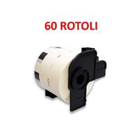 11209 60 ROTOLI ETICHETTE COMPATIBILI 62x29 BROTHER QL500 QL570 QL1050 DK11209