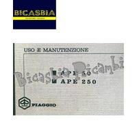 11245 - LIBRETTO USO E MANUTENZIONE PER PIAGGIO APE 50 250 DAL 1969