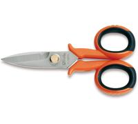 1128BMX - Forbici per Elettricisti Lame Diritte in Acciaio Inossidabile Con Micr