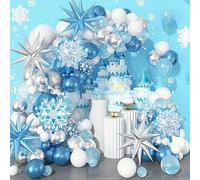 113 articoli di decorazioni per feste di compleanno Frozen, decorazioni con palloncini per feste per bambine, palloncini in lamina con fiocchi di neve Decorazioni per feste Frozen Elsa
