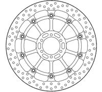 113155 BRAKE ROTOR FLOATING HALO RACING ROUND KTM SM 690 R SUPERMOTO 2008