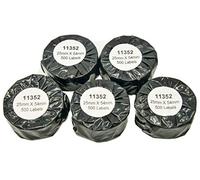 11352 Etichette per indirizzi, 500rotolo, 25 mm x 54 mm, confezione da 5 pezzi, compatibili con Dymo LabelWriter 4XL 450 400 330 320 310 Twin Turbo Duo Seiko SLP 450 430 420 400 240 20 120 120 120