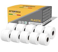 11356 PLASTICA 10x ROTOLI ETICHETTE COMPATIBILI 41x89mm DYMO IMPERMEABILI