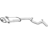 114 CV SILENZIATORE POSTERIORE PER RENAULT Master II Furg FD 2.8 dTi KW 84 CV 11