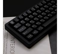 114 tasti Doubleshot traslucidi keycaps neri glitterati, set di keycap profilo Cherry per 60% 65% 75% tastiera meccanica Cherry Mx Switch