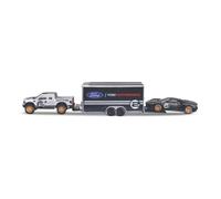 11404-4 Bburago Maisto - Team Hauler: 2 Ford + rimorchio auto - 1:64