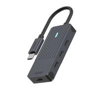 RAPOO UCH-4002 - Hub USB 3.0 a 4 porte, 4x C, cavo di collegamento USB-C.