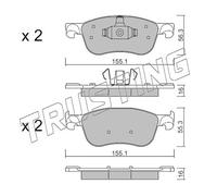 1142.0 TRUSTING Kit pastiglie freno, Freno a disco per FORD