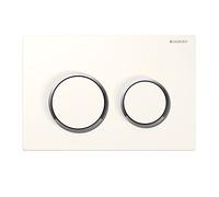 Geberit Omega20 plaques de déclenchement, pour rinçage à 2 quantités, 115.085.KJ.1, 115.085.KJ.1, Colorazione: bianco / cromato lucido / cromato a specchio / bianco