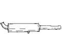 115 cv Silenziatore posteriore per Audi 80 811, 813, 814, 819, 853 1.9 CD-5S 192