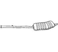 115 cv Silenziatore posteriore per BMW 3 E36 318i 1796 cc 85 KW 115 CV