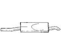 115 cv Silenziatore posteriore per BMW 5 E28 524td 2443 cc 85 KW 115 CV