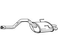 115 CV SILENZIATORE POSTERIORE PER RENAULT Espace III JE0 2.2 dCi KW 85 CV 115