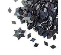 115 g/4 once (circa 200 pezzi) piastrelle a mosaico in mica rombica piastrelle micacee traslucide materiali artigianali fai da te portacandele/paralume/finestra per l'arte e l'artigianato(Grey)