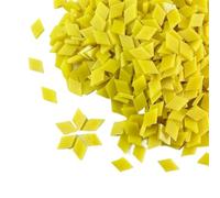 115 g/4 once (circa 200 pezzi) piastrelle a mosaico in mica rombica piastrelle micacee traslucide materiali artigianali fai da te portacandele/paralume/finestra per l'arte e l'artigianato(Yellow)