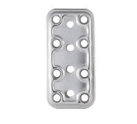 11553 Q.TA' 5 PIASTRA 745/IN LASTRINA DIRITTA INOX 40X80 MM