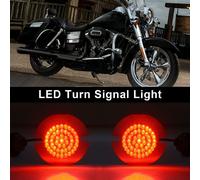 1156 LED Turn Signal Light Bulbs Flat Style Fit for Touring Road King Softail H7