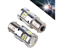 1156 P21w Ba15s 7506 1141 12V 24V 8w Lampadine LED Luminoso Eccellente per Auto Moto, 6000K Bianco Con Lente Proiettore, per luce di retromarcia, Posteriori, di posizione, diurne. 2pz
